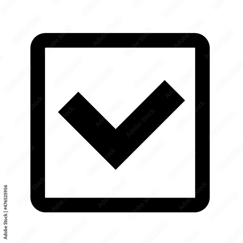 Checkbox icon in black and white. Vector. Checkbox icon in black and white. Vector.