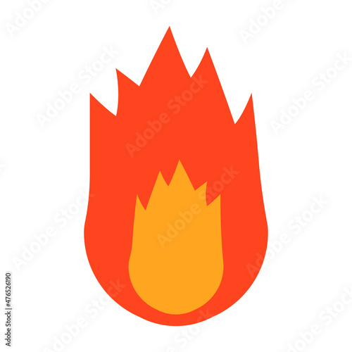 A simple flame icon. Vector.