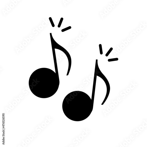 Pop music note icons. Vectors representing fun and joy.