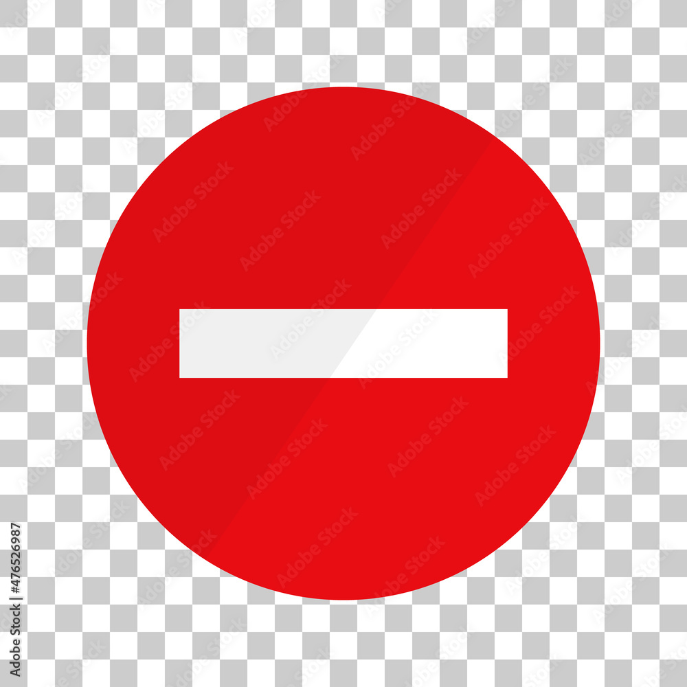Red stop-mark icon. Vector. The background is transparent. Red stop-mark icon. Vector. The background is transparent.