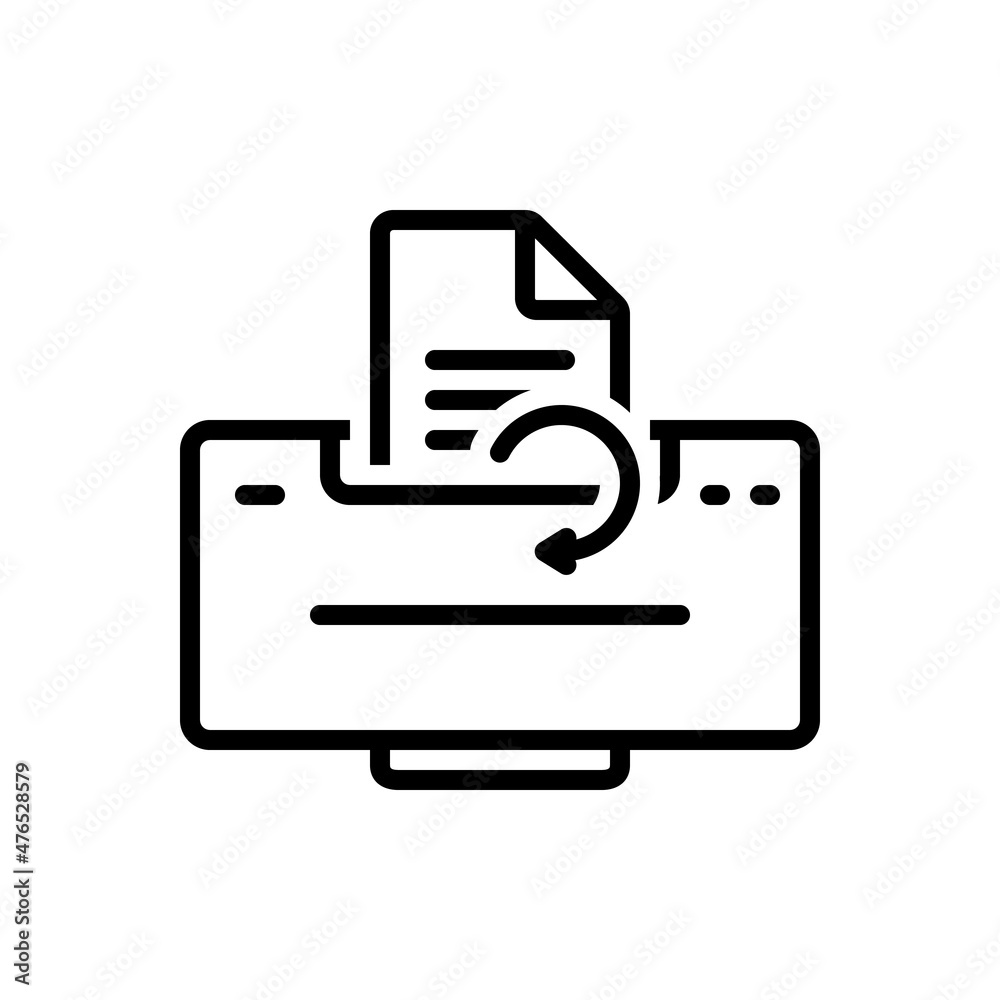 Black line icon for name Black line icon for name