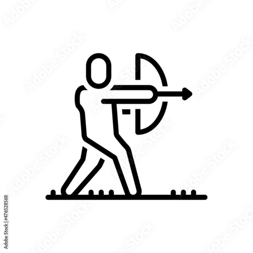 Black line icon for hunting