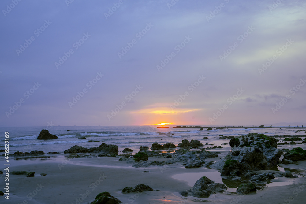 Coastline sunset