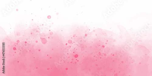abstract hand drawn pink watercolor background with drops. pink watercolor wet wash splash isolated on white background template vector. 