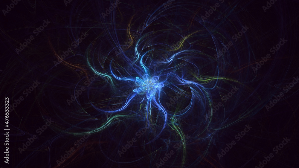 3D rendering abstract multicolor fractal light background 3D rendering abstract multicolor fractal light background