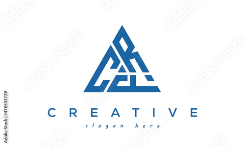 CRF creative tringle letters logo design victor