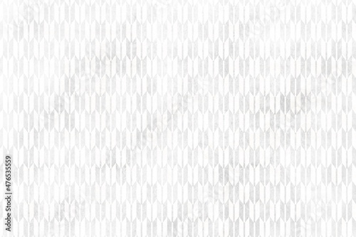 金箔風・矢絣の和柄背景素材　シルバー　和紙風テクスチャ　上品　白　ゴージャス　日本の伝統的な柄　贅沢 Fototapete