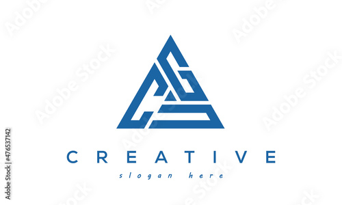 CGU creative tringle letters logo design photo