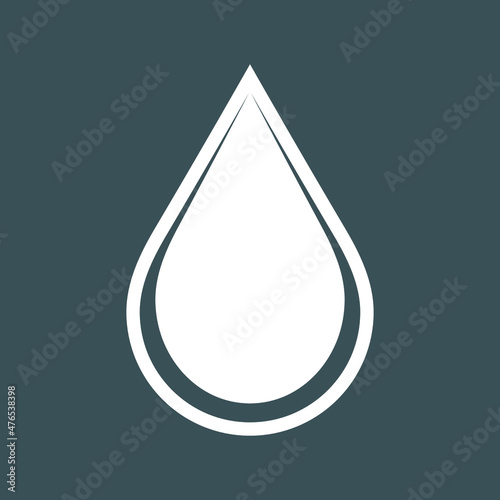 Water drops  droplet raindrops icon illustration cut