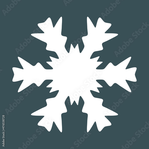 Winter snow flake quality vector illustration cut © MKS