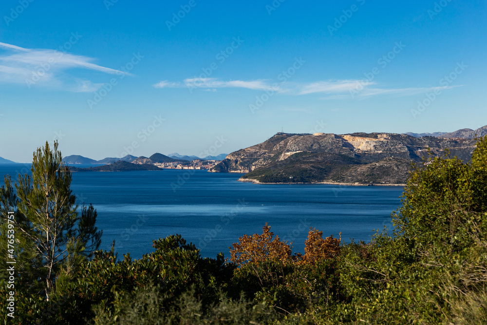 View of the Adriatic coast. Dalmatia Region. Croatia