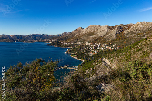 View of the Adriatic sea coast. Dalmatia Region. Croatia