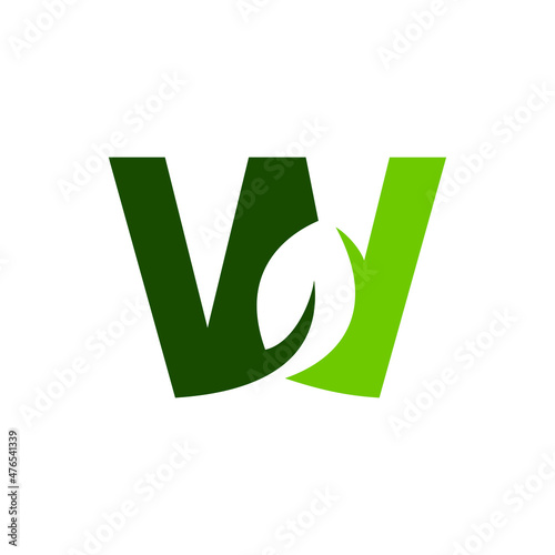 Letter W with a leaf concept. Very suitable in various natural business purposes also for icon, symbol, logo and many more.
