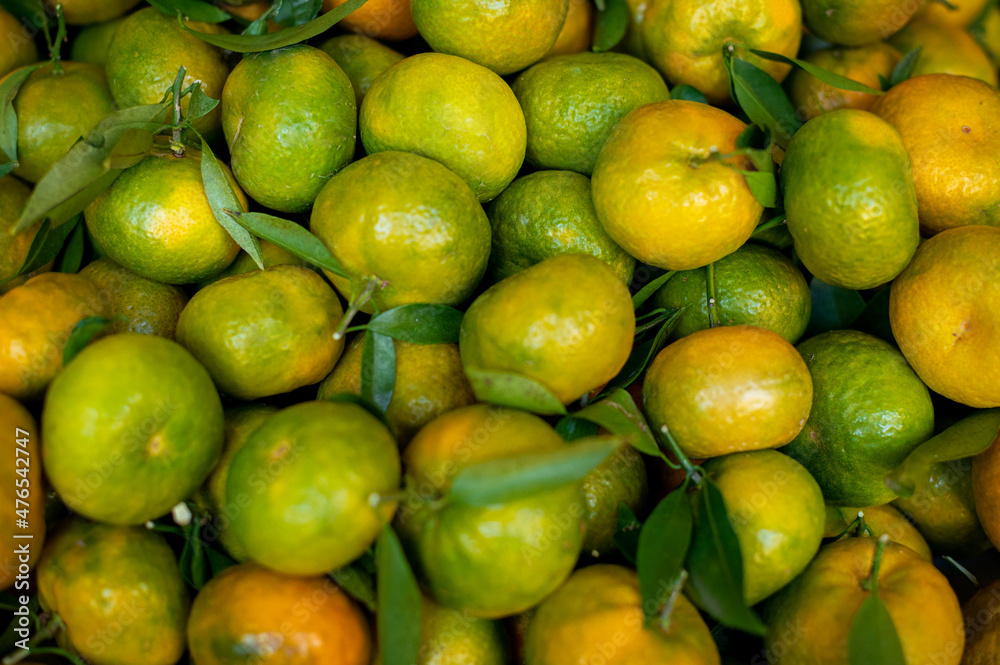 Mandarin at farmer market. Natural. Mandarin at farmer market. Natural.