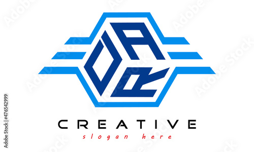 emblem badge with wings DAR letter logo design vector, business logo, icon shape logo, stylish logo template
