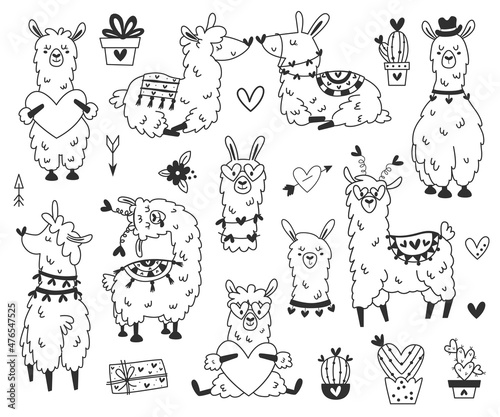 Valentine llama collection.