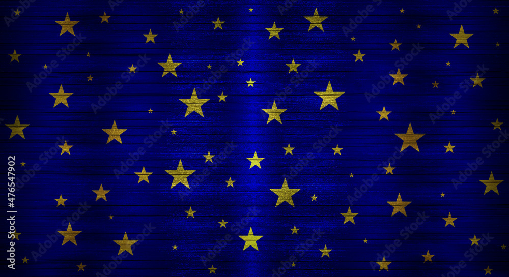 Holiday background with golden stars on a deep blue shining metallic background, colored, backdrop, seasonal Holiday background with golden stars on a deep blue shining metallic background, colored, backdrop, seasonal