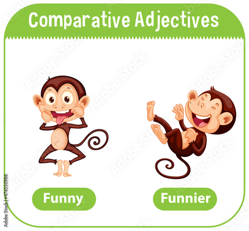 Comparative Adjectives for word funny