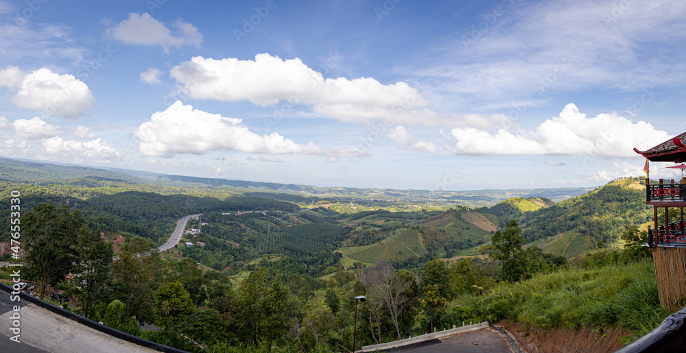 Naklejka premium The scenic mountain and hill views at Khao Kho, Phetchabun, Thailand