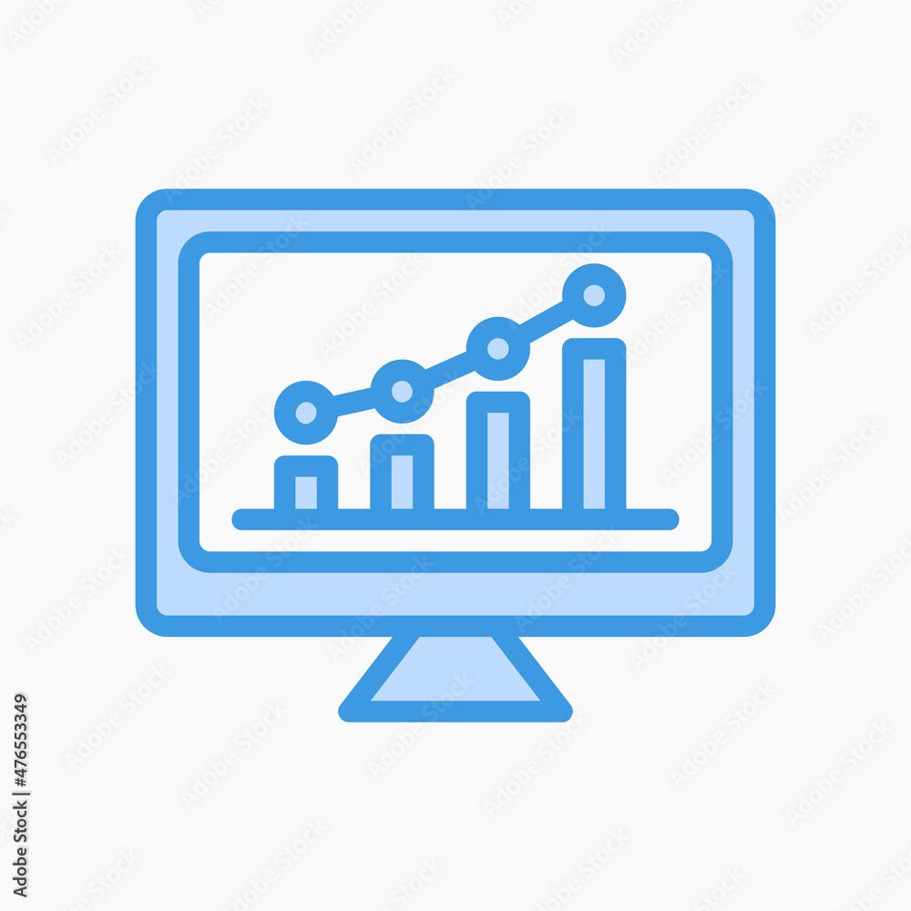 Seo monitoring icon in blue style about marketing and seo, use for website mobile app presentation Seo monitoring icon in blue style about marketing and seo, use for website mobile app presentation