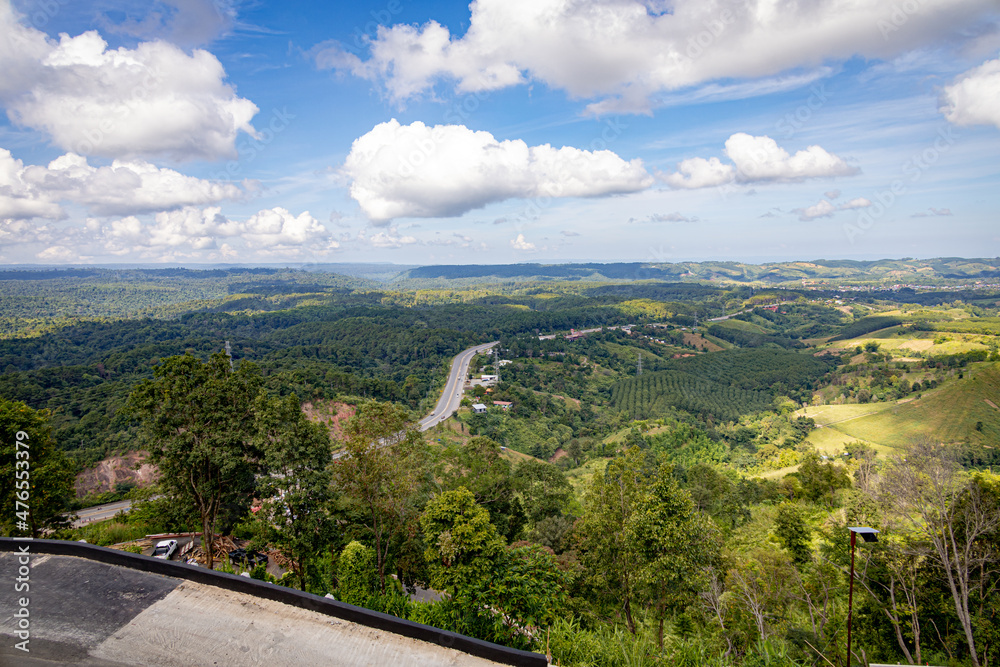 Obraz premium The scenic mountain and hill views at Khao Kho, Phetchabun, Thailand