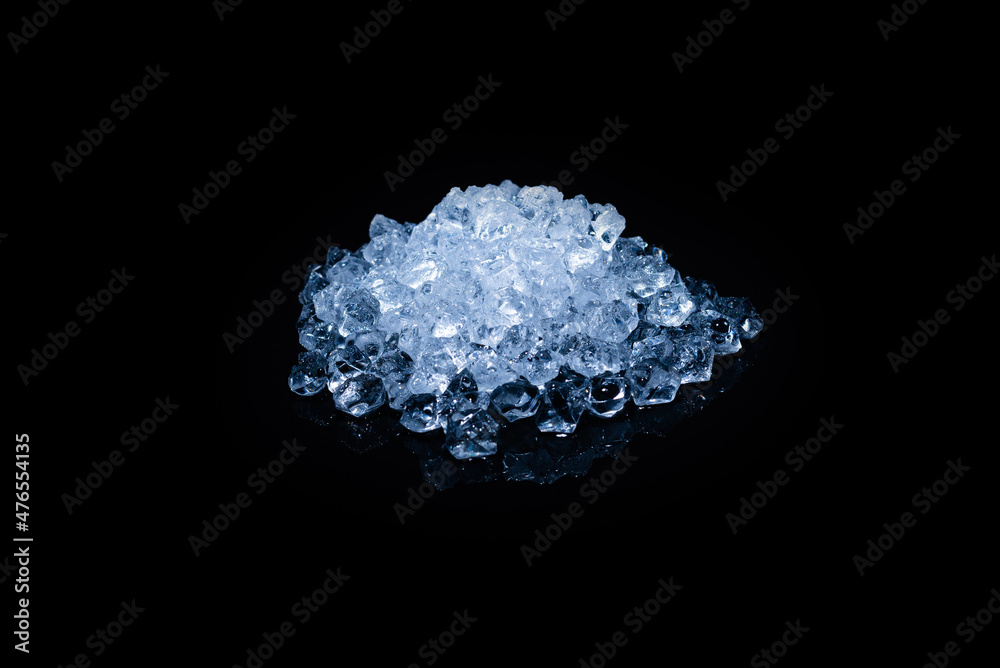 Ice crystal cubes, space for text or design.