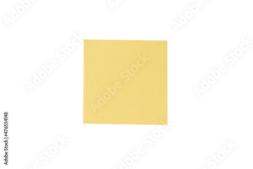 A sticker and a paper clip isolated on a white background