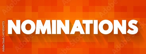 Nominations text quote, concept background