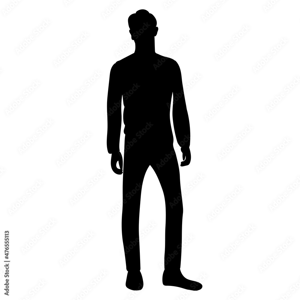 black silhouette man guy standing