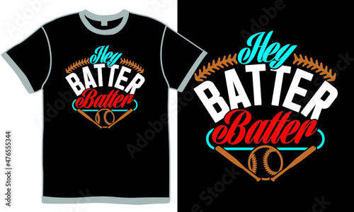 Hey Batter Batter, Baseball Art, Base Shirt, Game Design, Bat Graphic Emblem, Baseball Sport