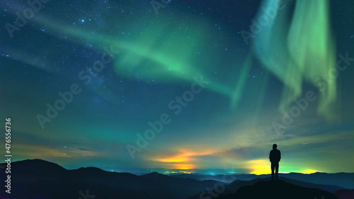 Norway mountains northern lights vacation