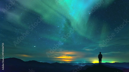 Norway mountains northern lights vacation