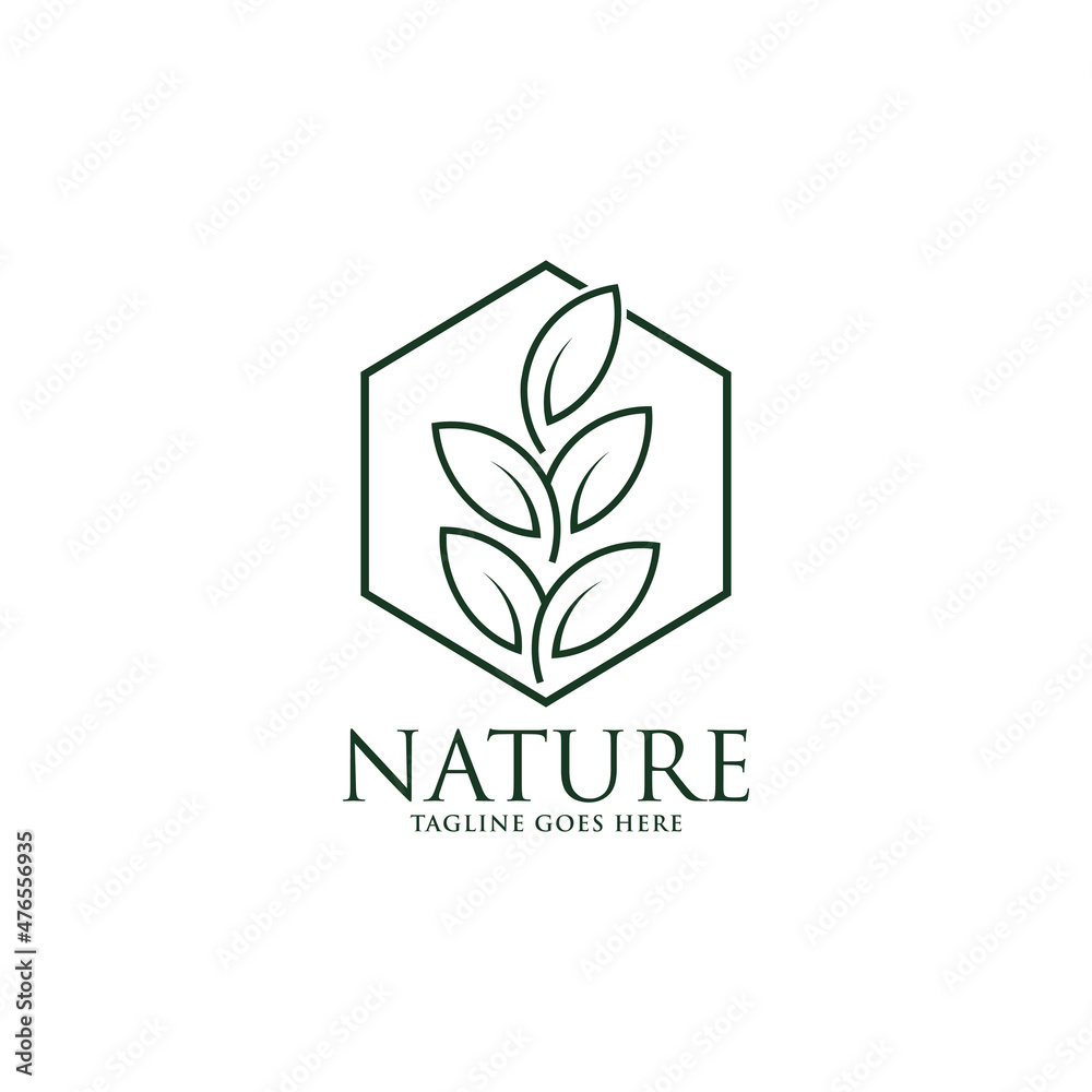 Vector logo where abstract image with tree leaves. Vector logo where abstract image with tree leaves.