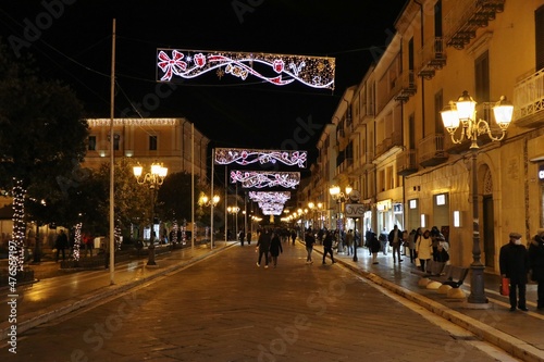 Campobasso - Luminarie di Natale in Corso Vittorio Emanuele II
