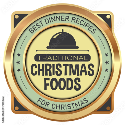 Christmas Foods. Best Dinner Recipes Icon.