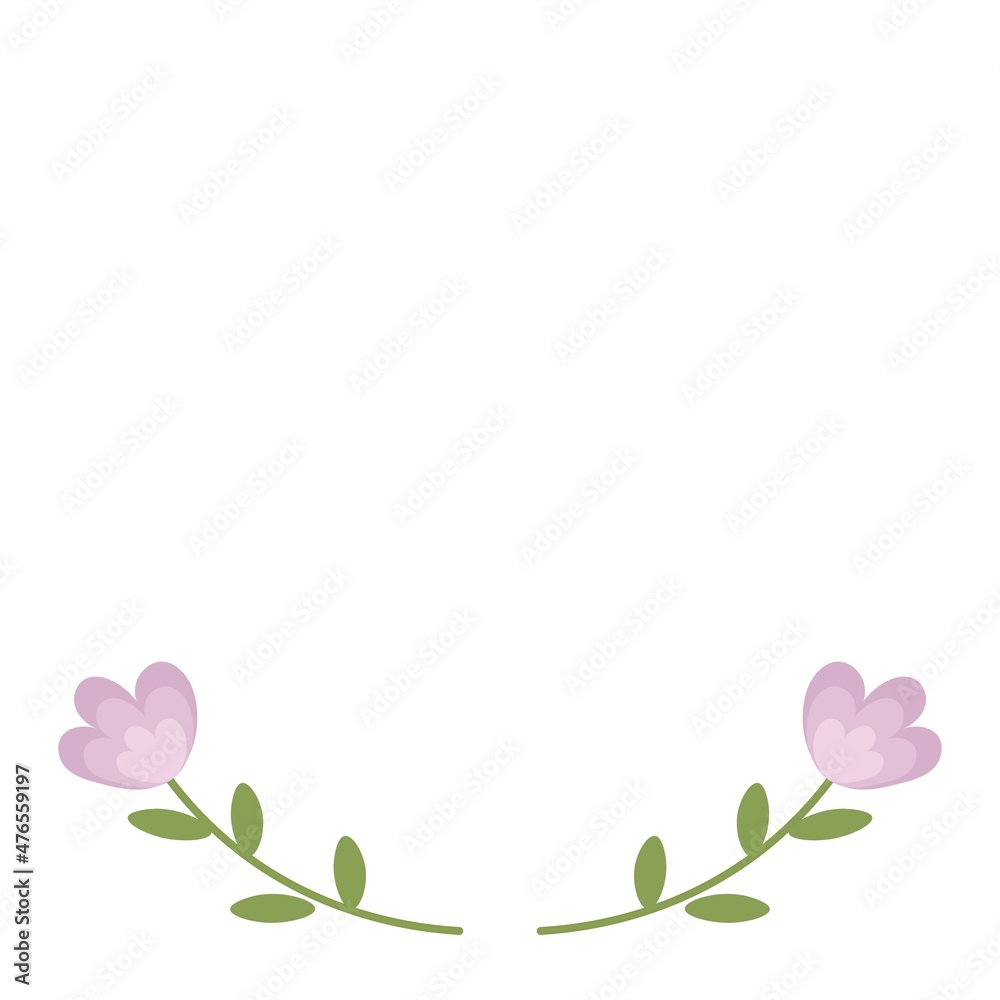 Abstract vector background with flowers. Pastel shades. Minimalistic composition with free space for text. Template for backgrounds, stories, posters, flyers, advertisements, announcements, internet.