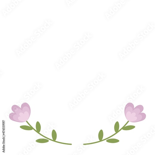Abstract vector background with flowers. Pastel shades. Minimalistic composition with free space for text. Template for backgrounds, stories, posters, flyers, advertisements, announcements, internet.