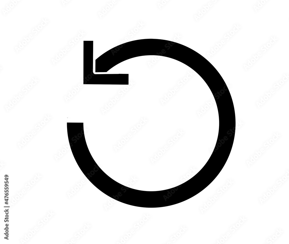 Reverse Arrow illustration isolated Reverse Arrow illustration isolated