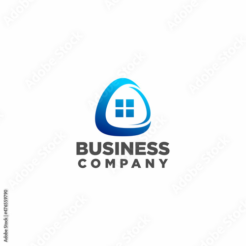 home stay logo design, hotel and villa logo concept, construction and building brand