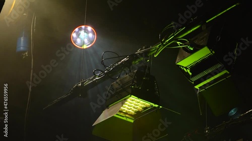 equipment for show . Light and sound technology .music stage	
