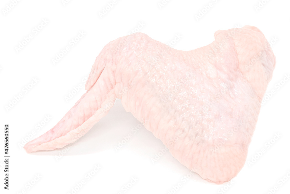 Fototapeta premium Raw chicken wings isolated on white background. bird wings