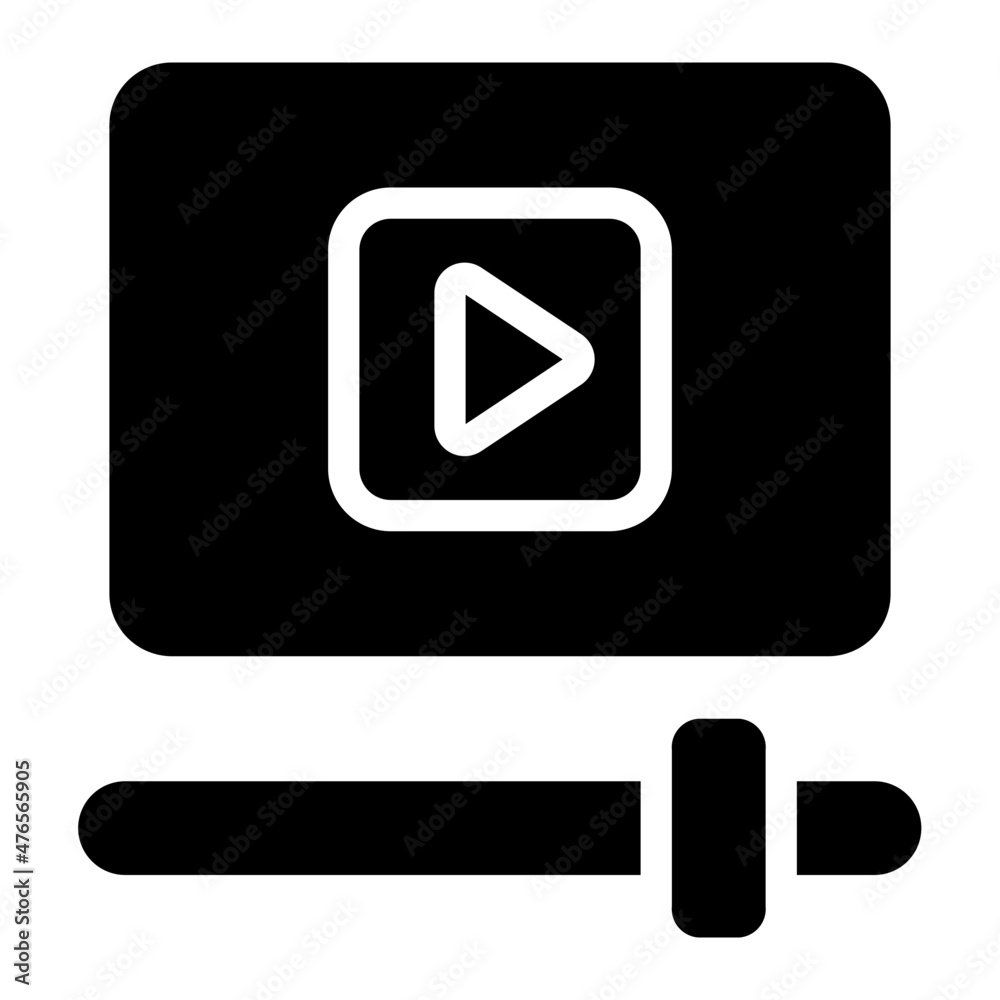 video player glyph icon video player glyph icon
