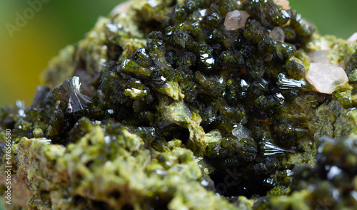 .epidote, mineral specimen stone rock geology gem crystal