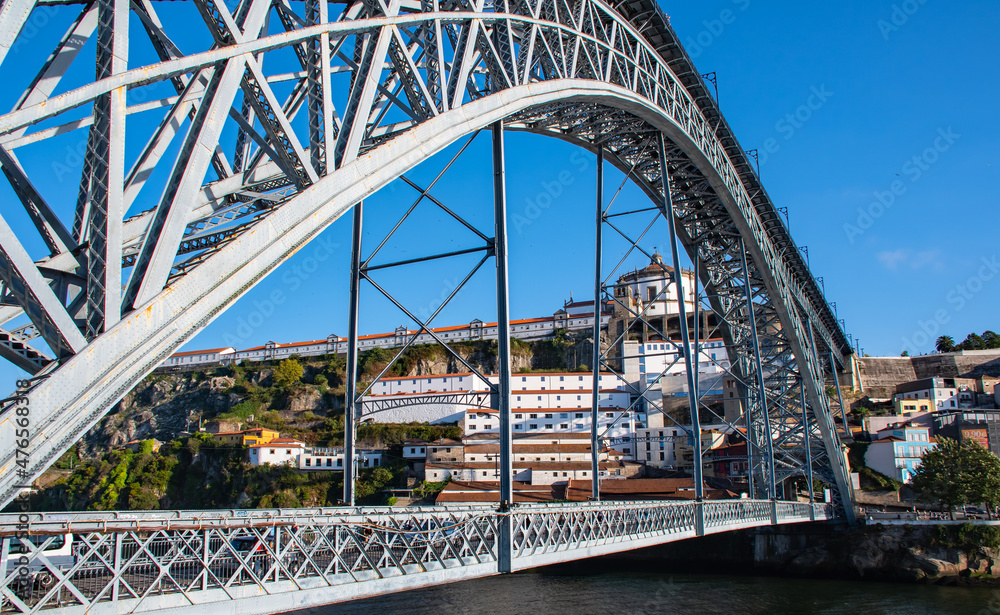 Ponte Dom Luís I, FachwerkBogenbrücke , Metallbrücke Porto am Rio