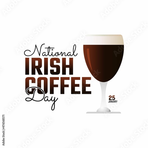 vector graphic of national irish coffee day good for national irish coffee day celebration. flat design. flyer design.flat illustration.