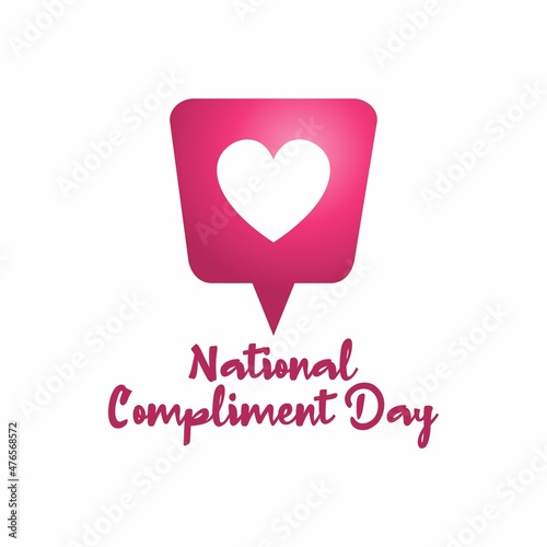 vector graphic of national compliment day good for national compliment day celebration. flat design. flyer design.flat illustration.