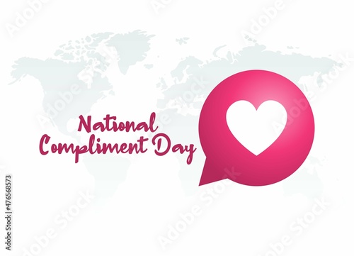 vector graphic of national compliment day good for national compliment day celebration. flat design. flyer design.flat illustration.