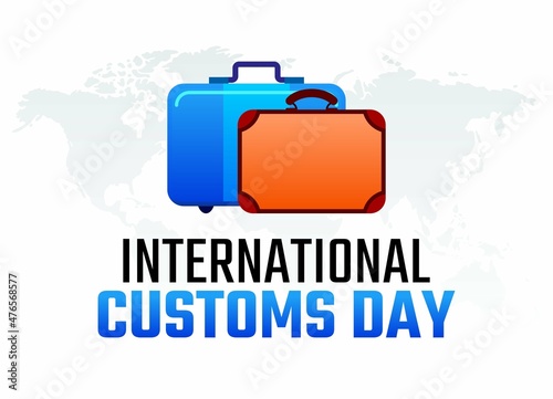 vector graphic of international customs day good for international customs day celebration. flat design. flyer design.flat illustration.