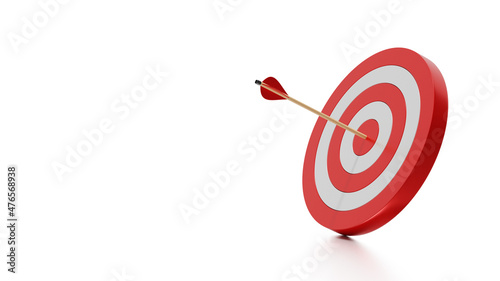 3D Rendered Bullseye Aim Isolated