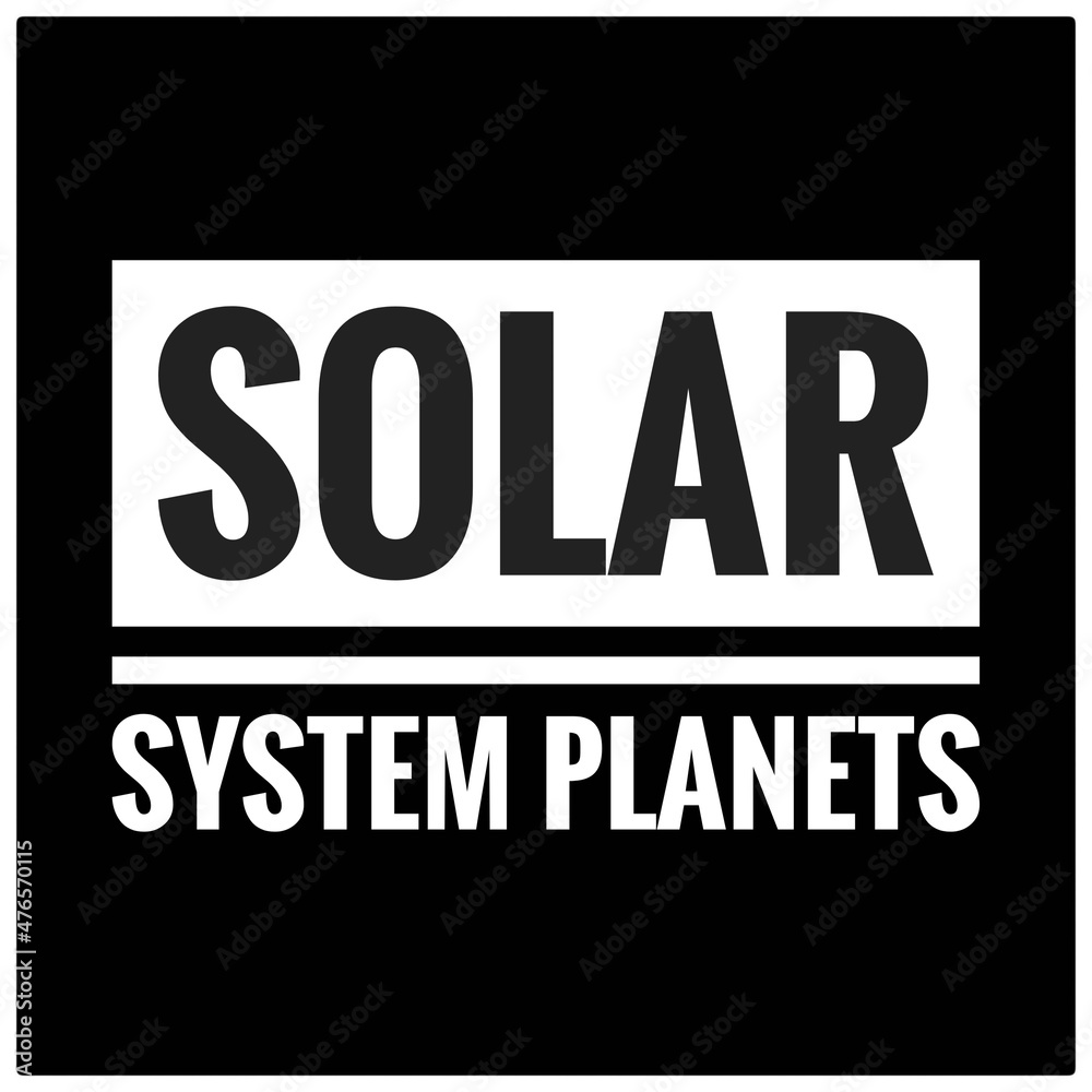 solar system planes. Illustration, Black and white Background.